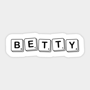 Betty - Scrabble tiles personalised name Sticker